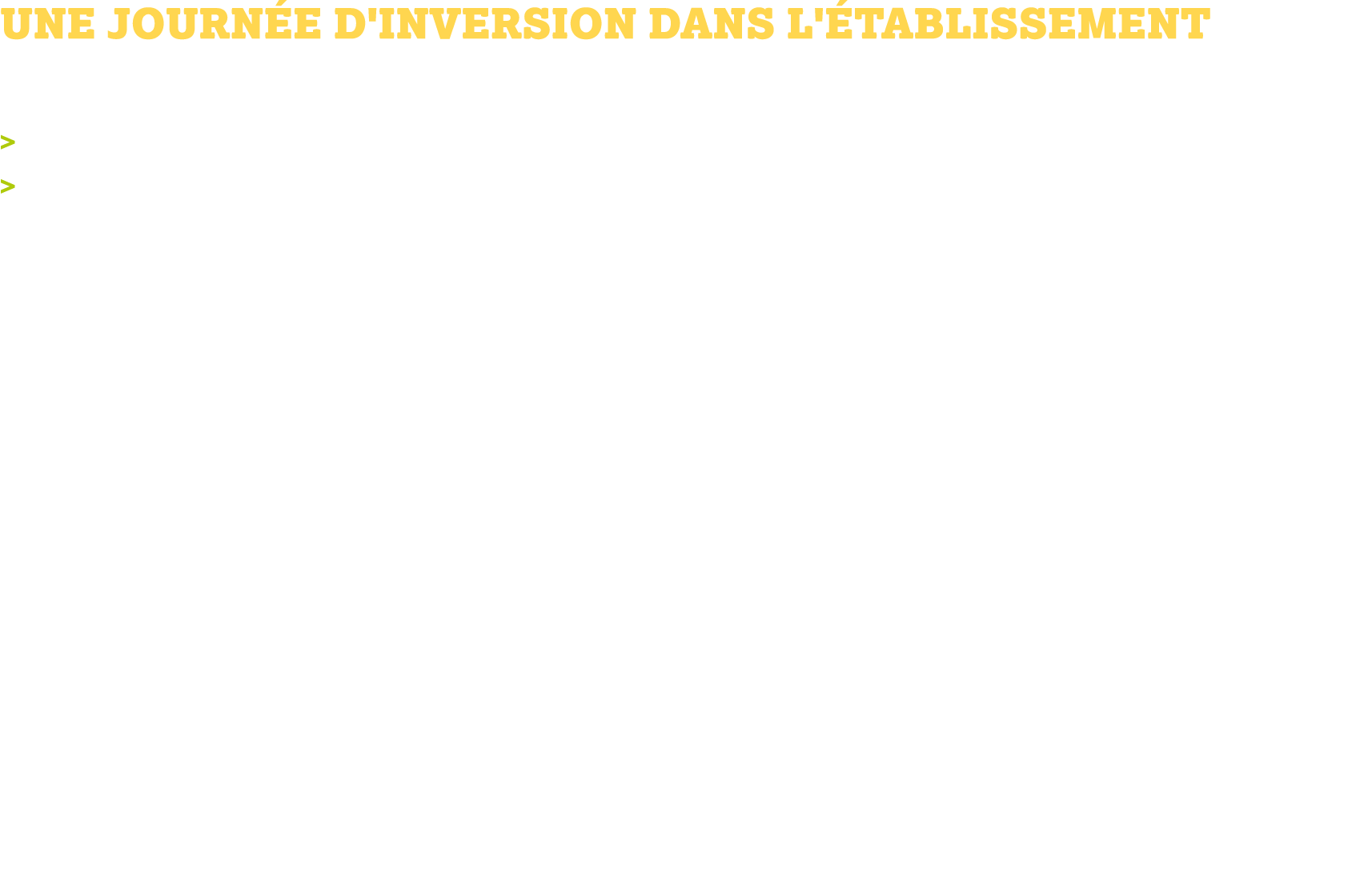 Une journée d'inversion dans l'établissement Enseignants, personnel éducatif, administratif, de restauration etc : ch...