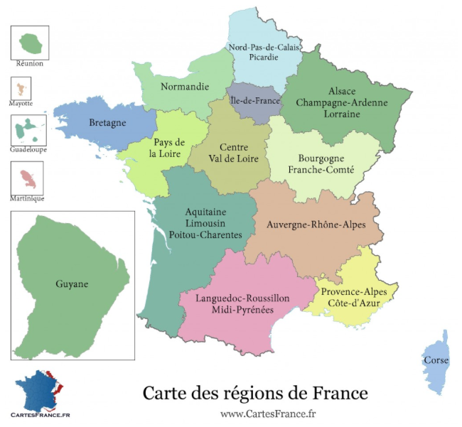 Régionalisation-carte