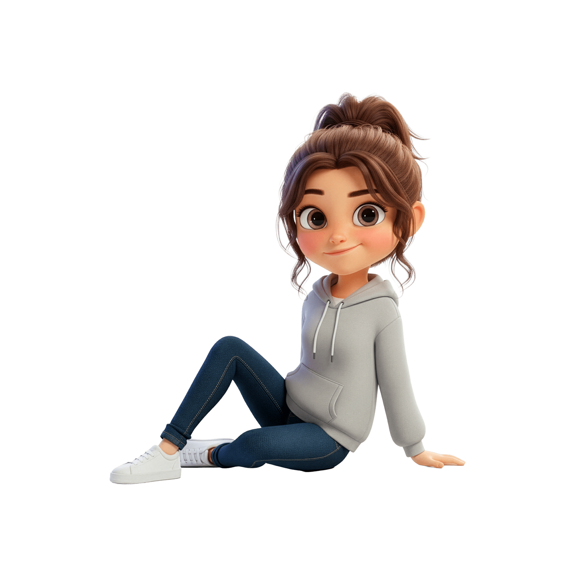 mascotte_feminine_assis_relax